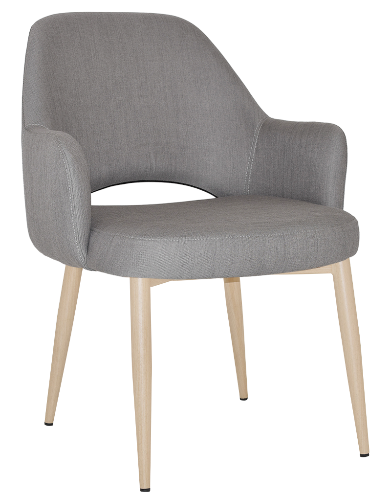 EZ Albury Birch Metal Leg Upholstered Hospitality XL Armchair