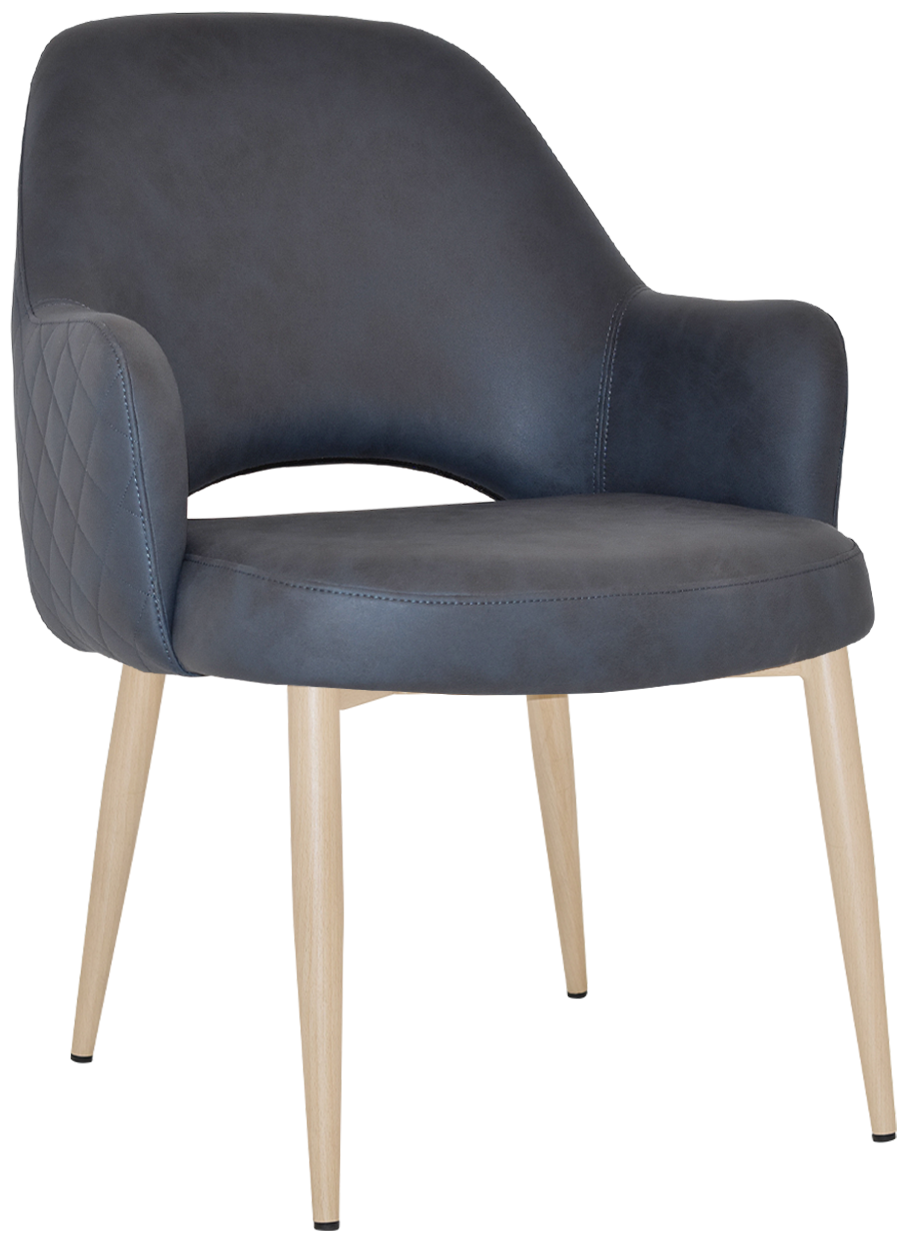 EZ Albury Birch Metal Leg Upholstered Hospitality XL Armchair