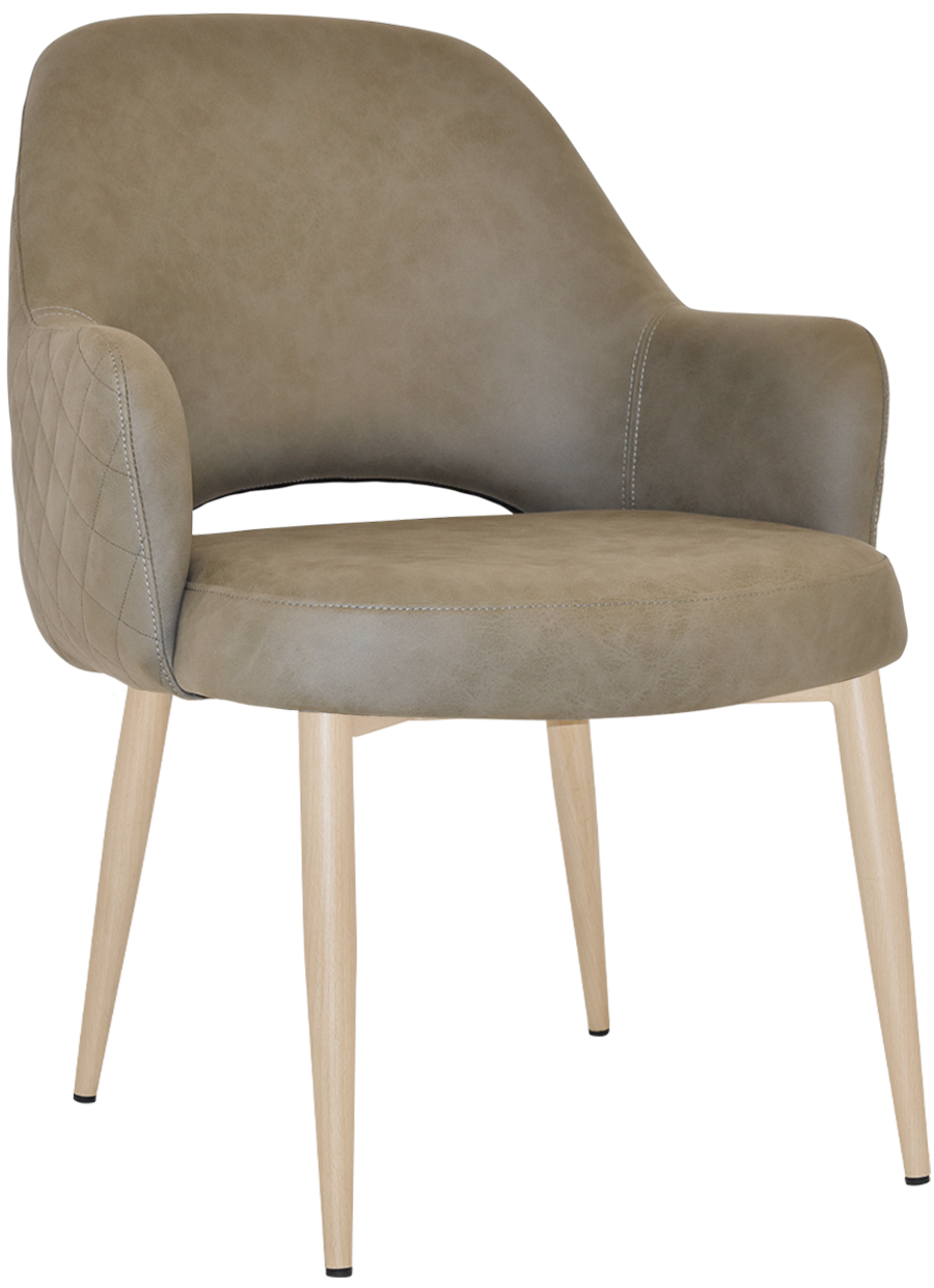 EZ Albury Birch Metal Leg Upholstered Hospitality XL Armchair
