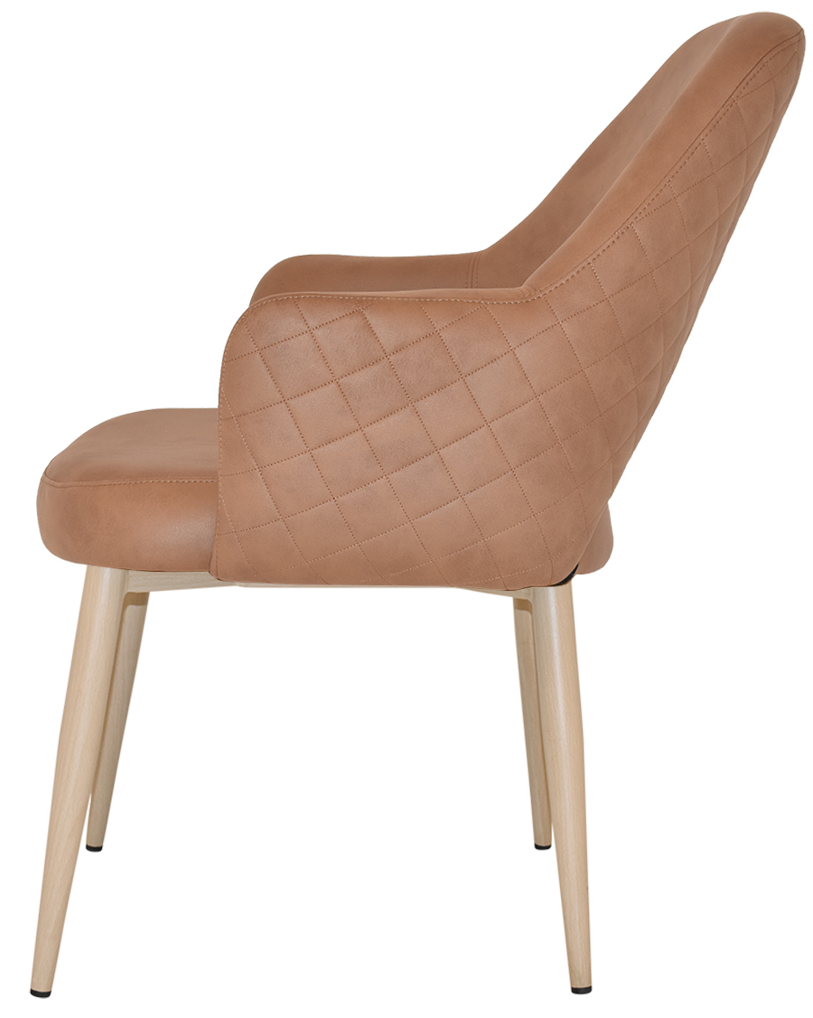 EZ Albury Birch Metal Leg Upholstered Hospitality XL Armchair