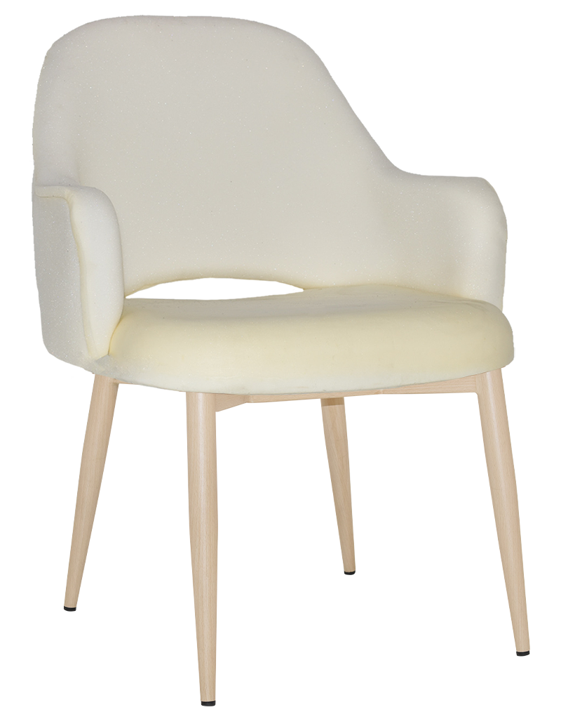 EZ Albury Birch Metal Leg Upholstered Hospitality XL Armchair