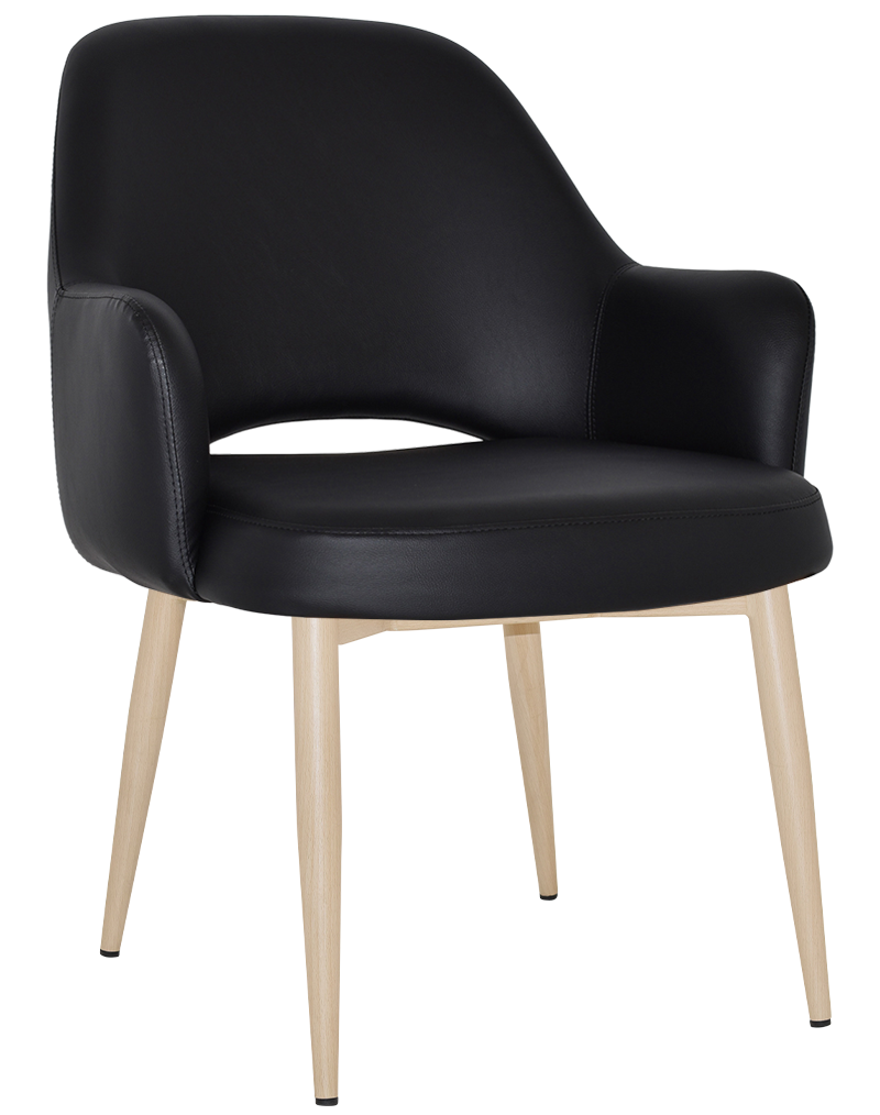 EZ Albury Birch Metal Leg Upholstered Hospitality XL Armchair