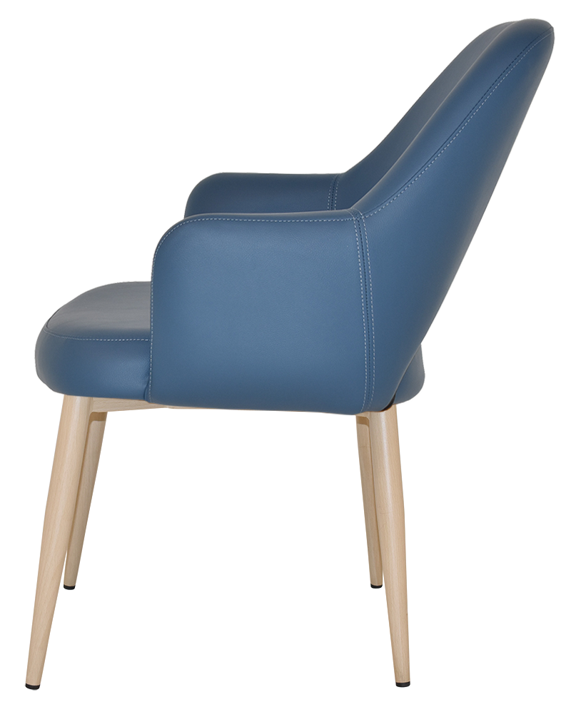 EZ Albury Birch Metal Leg Upholstered Hospitality XL Armchair