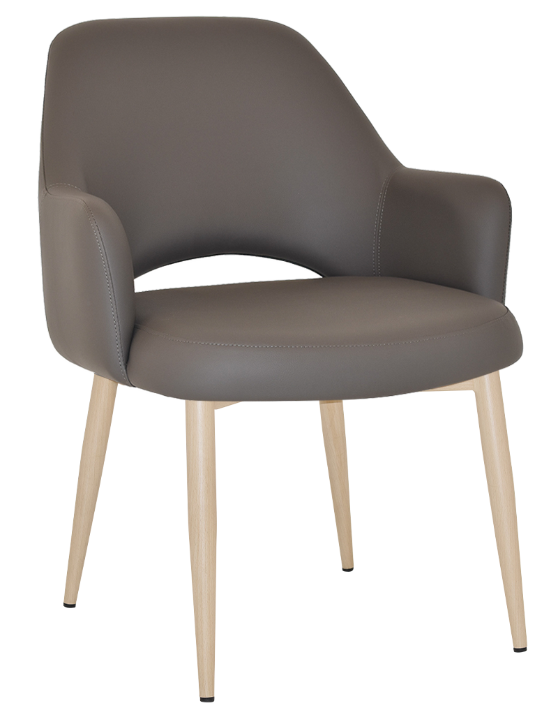 EZ Albury Birch Metal Leg Upholstered Hospitality XL Armchair