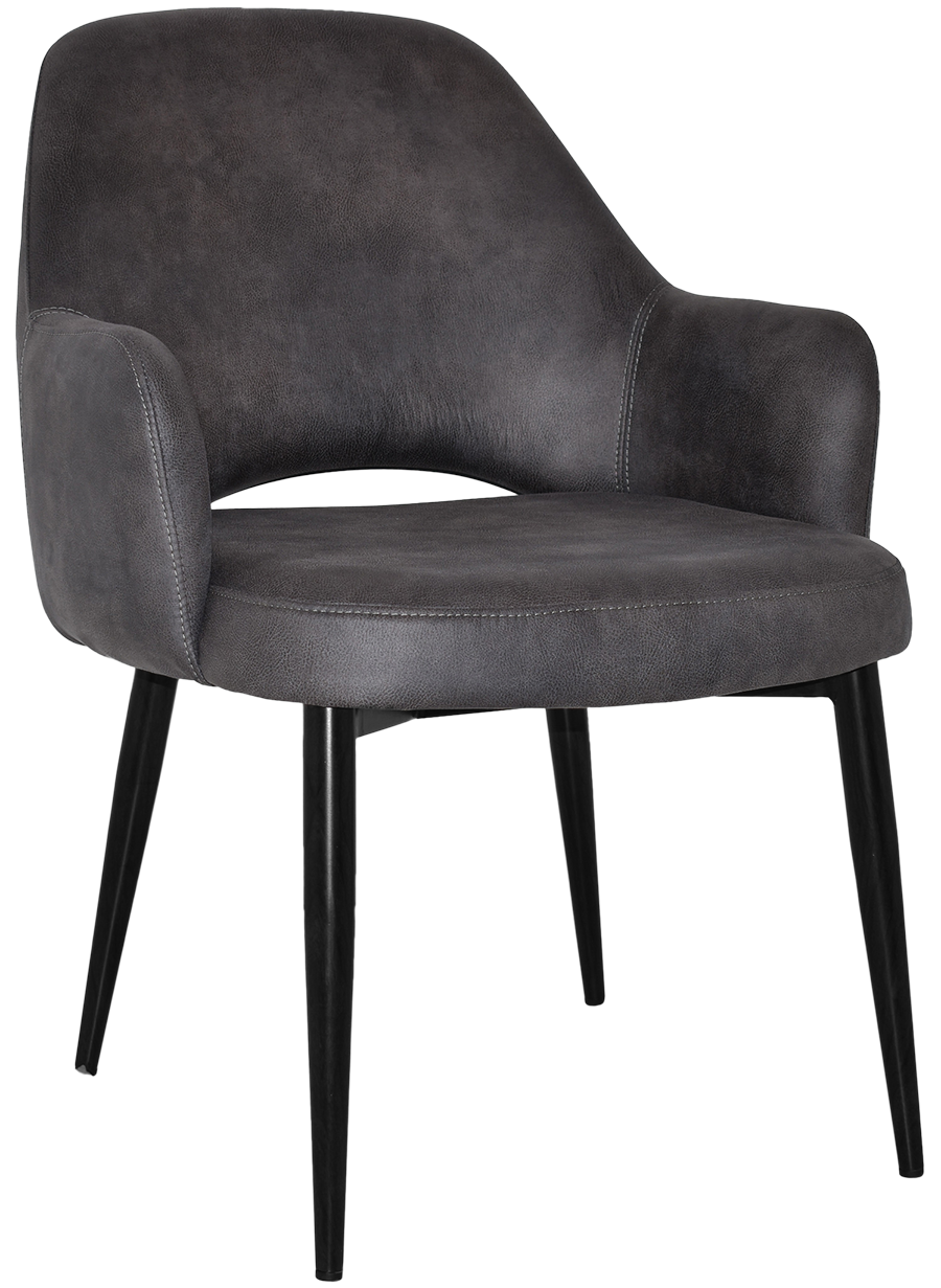 EZ Albury Black Metal Leg Upholstered Hospitality XL Armchair