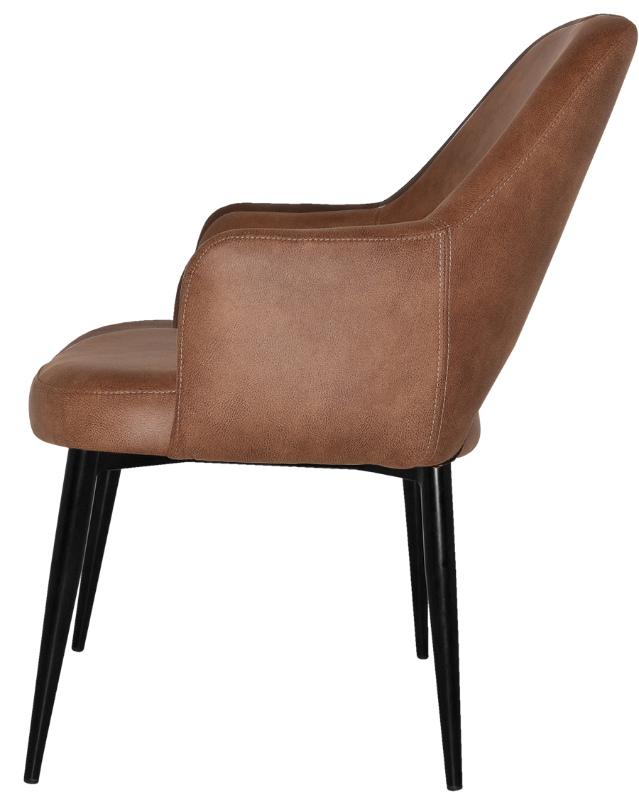 EZ Albury Black Metal Leg Upholstered Hospitality XL Armchair