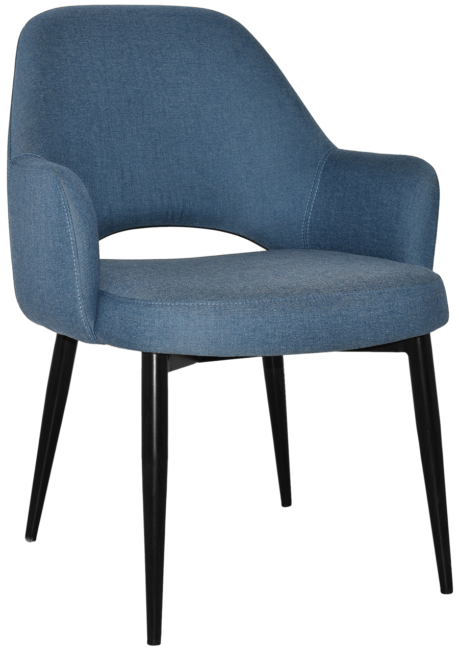 EZ Albury Black Metal Leg Upholstered Hospitality XL Armchair
