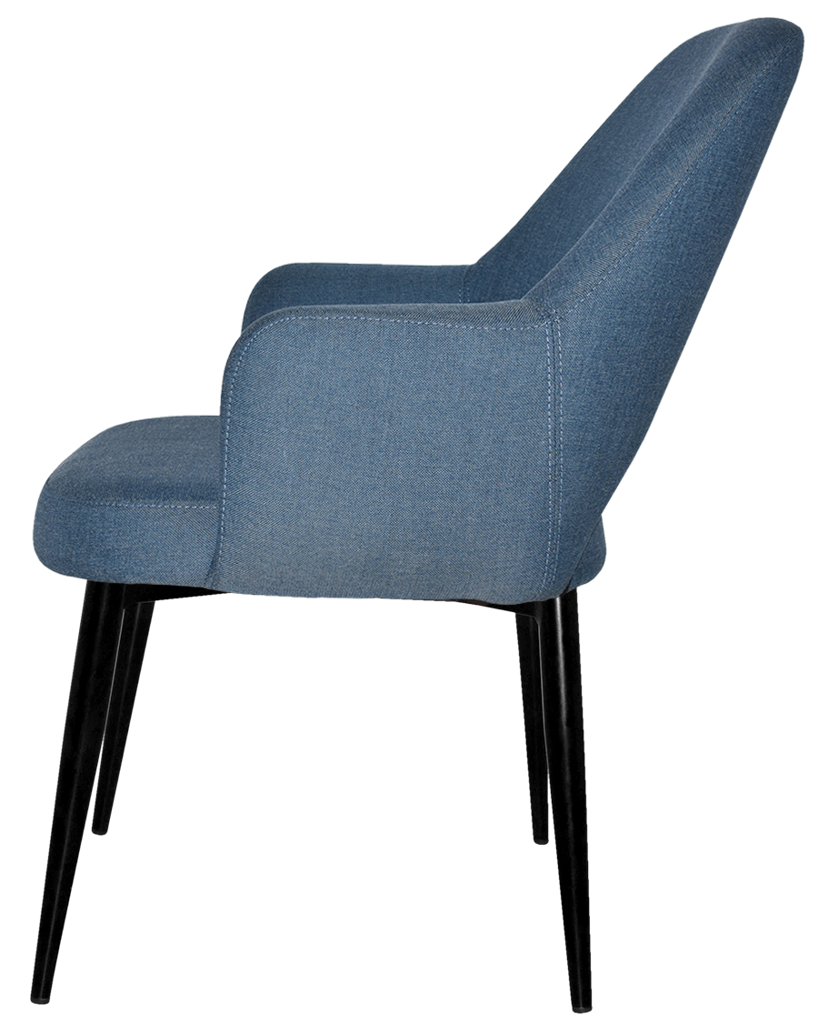 EZ Albury Black Metal Leg Upholstered Hospitality XL Armchair