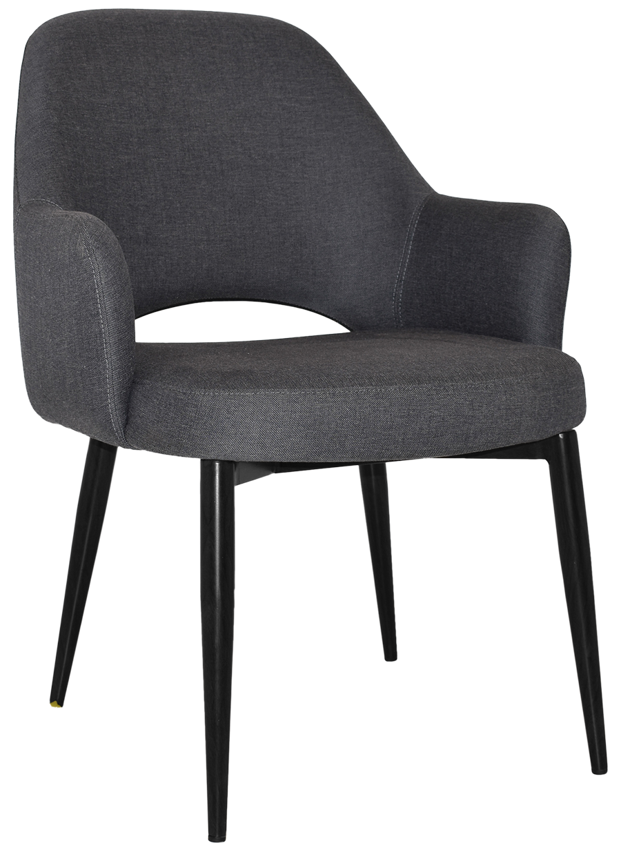 EZ Albury Black Metal Leg Upholstered Hospitality XL Armchair