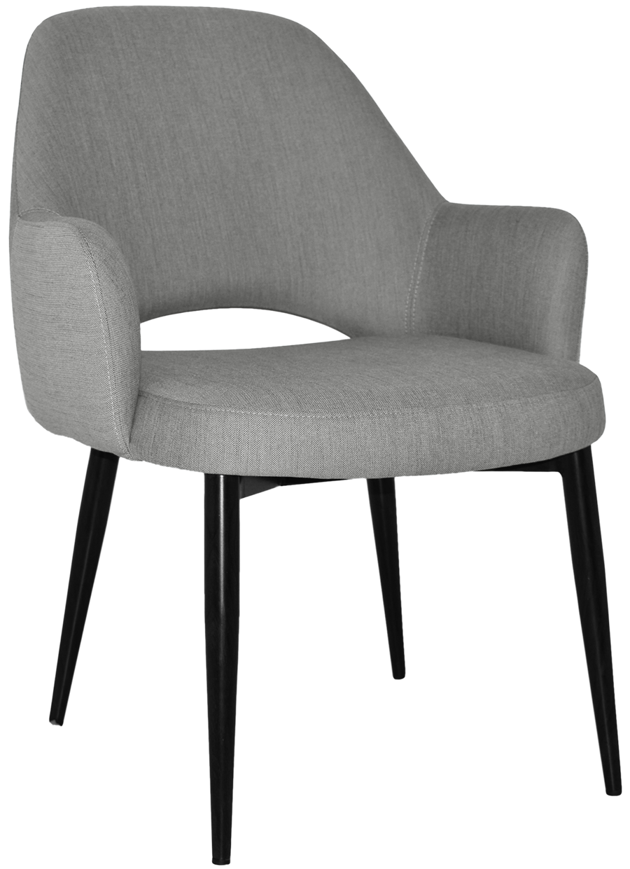 EZ Albury Black Metal Leg Upholstered Hospitality XL Armchair