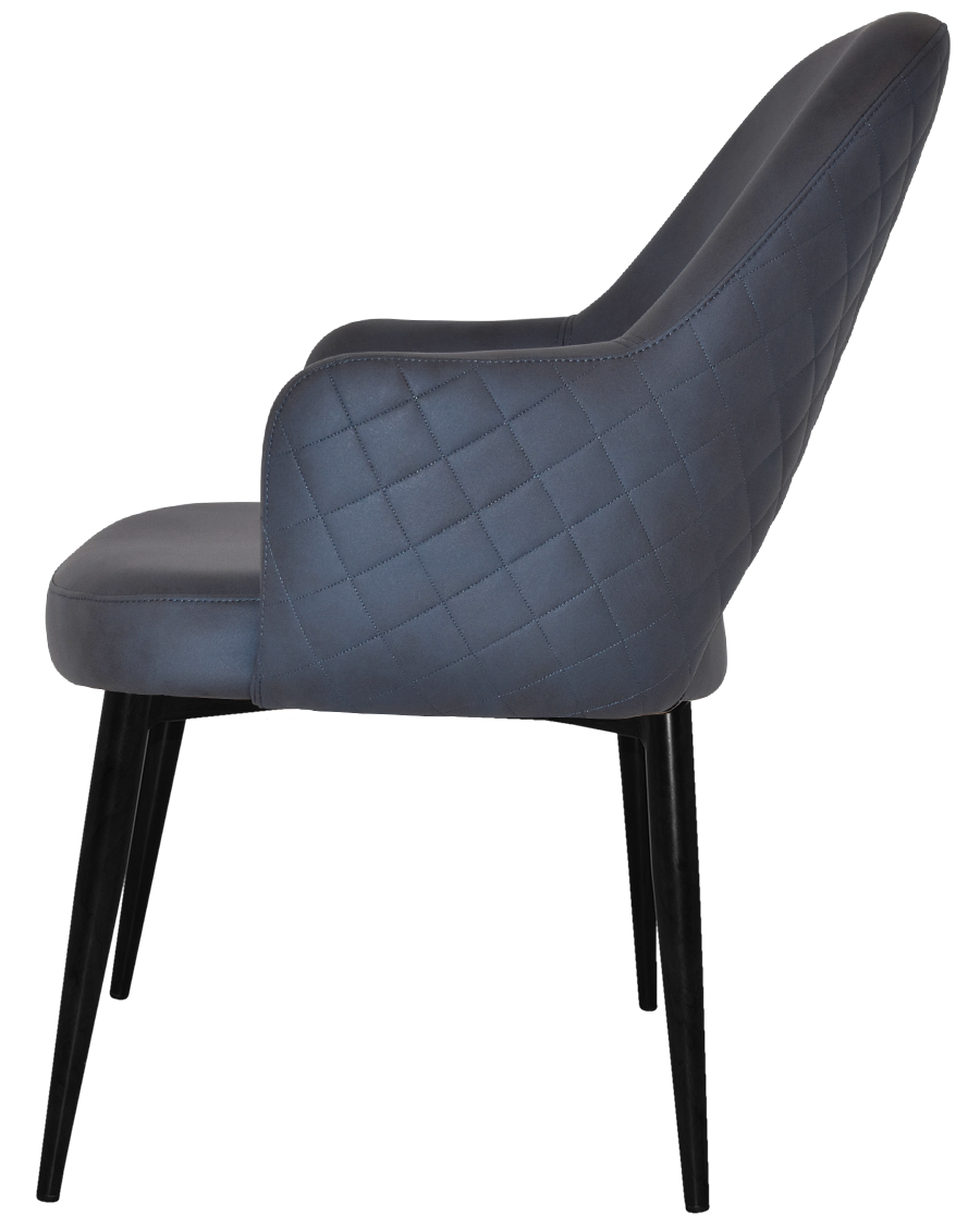 EZ Albury Black Metal Leg Upholstered Hospitality XL Armchair
