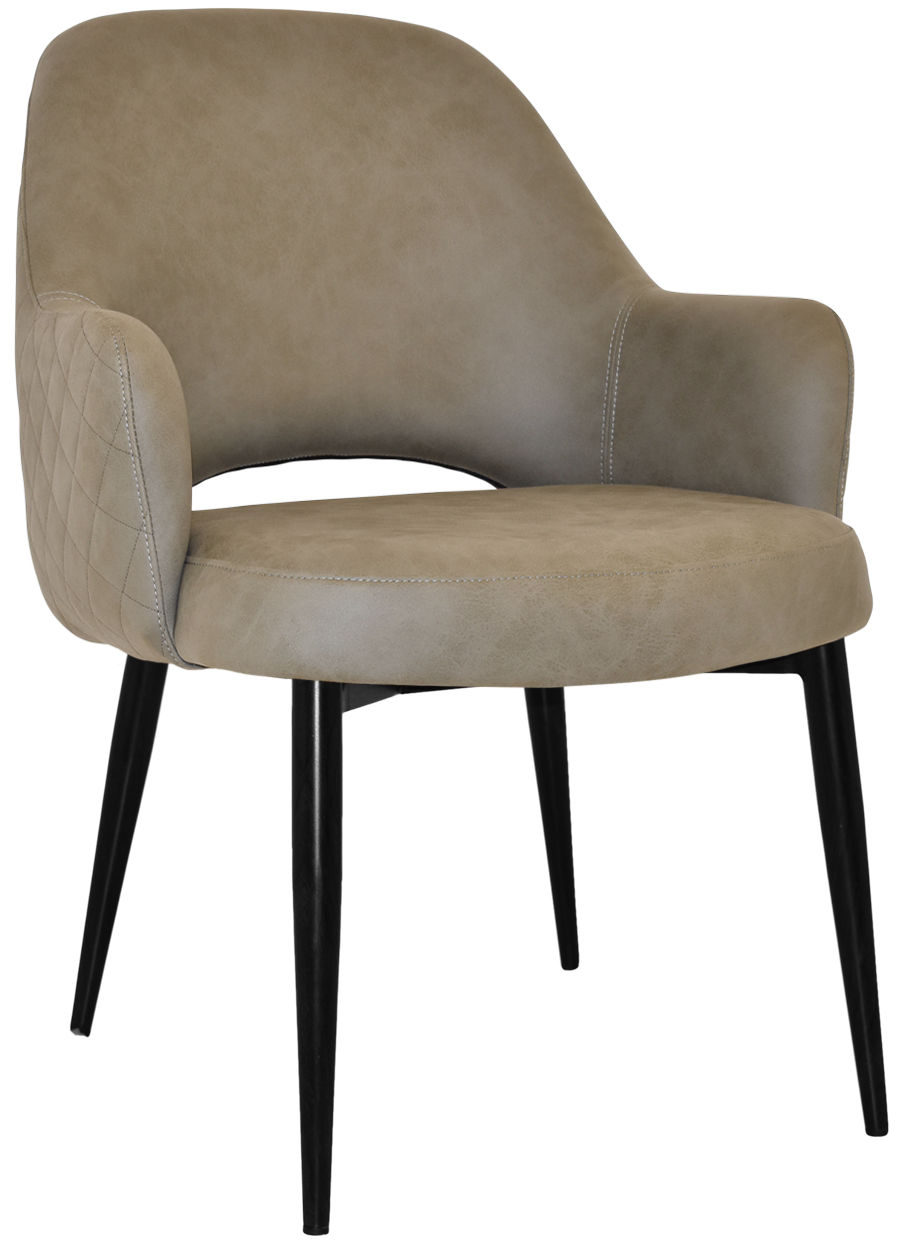 EZ Albury Black Metal Leg Upholstered Hospitality XL Armchair