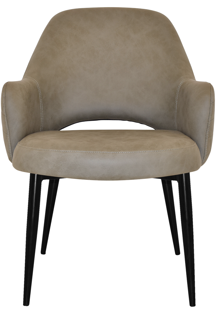 EZ Albury Black Metal Leg Upholstered Hospitality XL Armchair