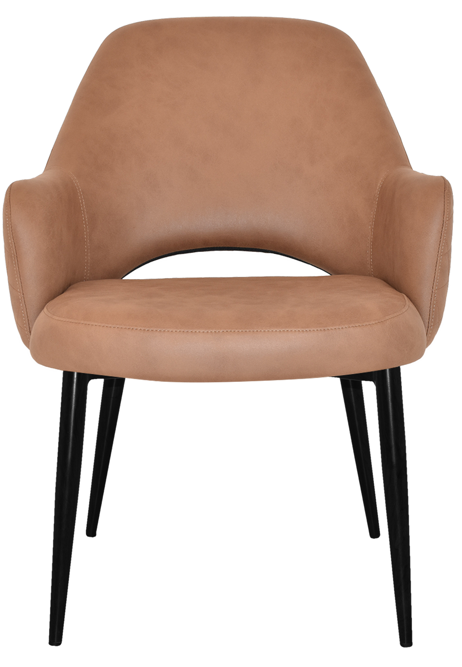 EZ Albury Black Metal Leg Upholstered Hospitality XL Armchair