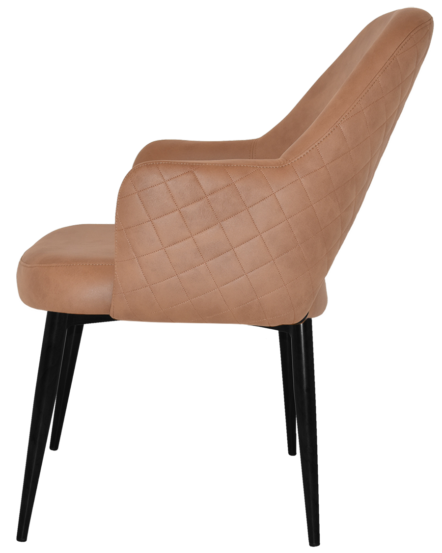 EZ Albury Black Metal Leg Upholstered Hospitality XL Armchair
