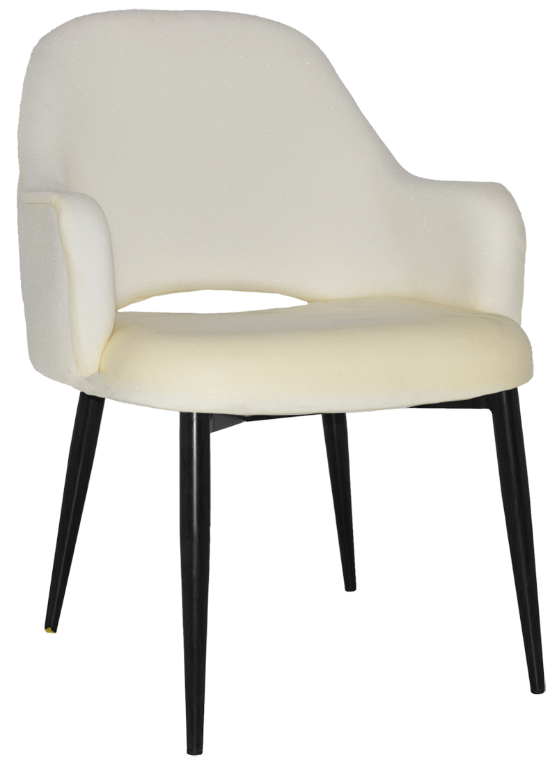 EZ Albury Black Metal Leg Upholstered Hospitality XL Armchair
