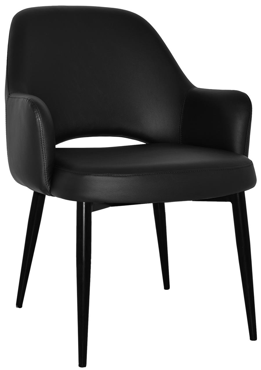 EZ Albury Black Metal Leg Upholstered Hospitality XL Armchair