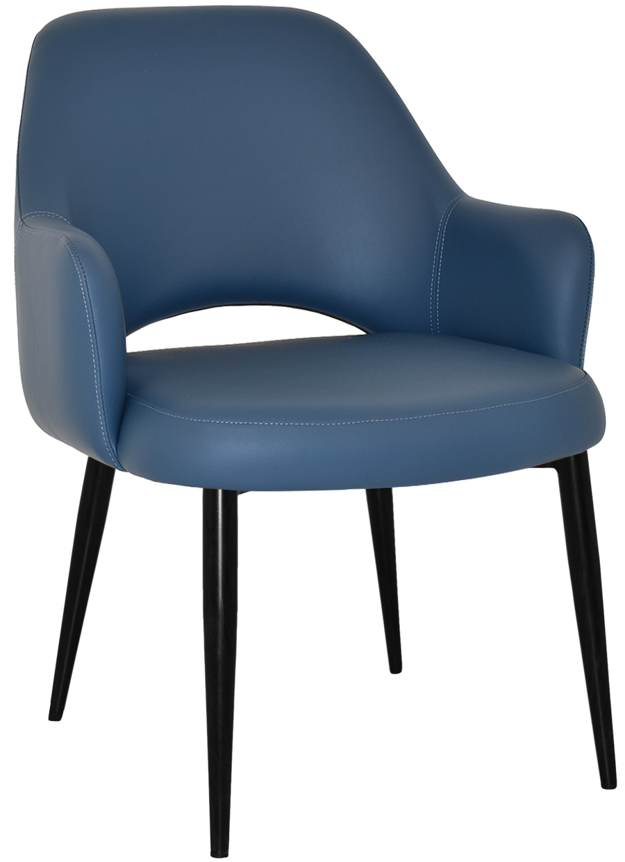 EZ Albury Black Metal Leg Upholstered Hospitality XL Armchair