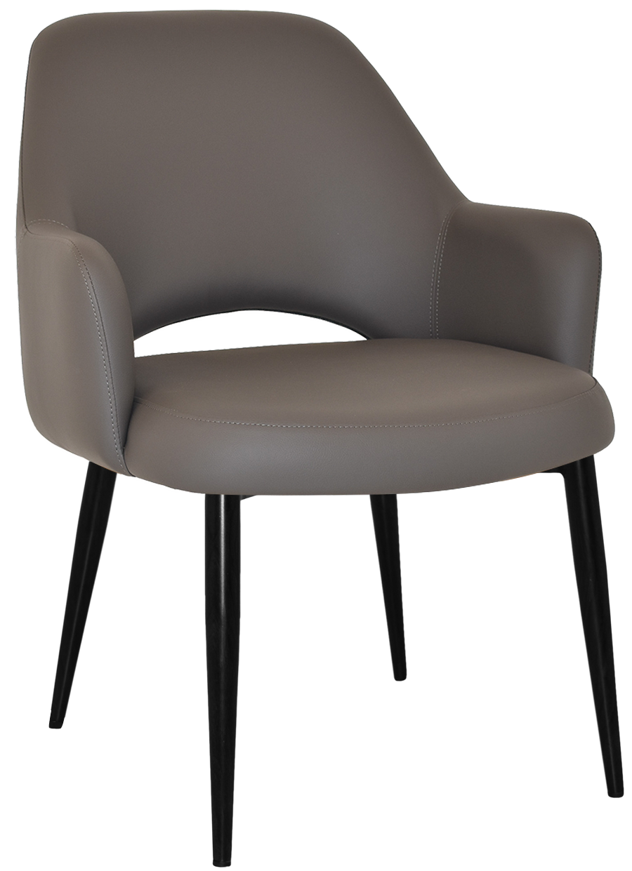 EZ Albury Black Metal Leg Upholstered Hospitality XL Armchair