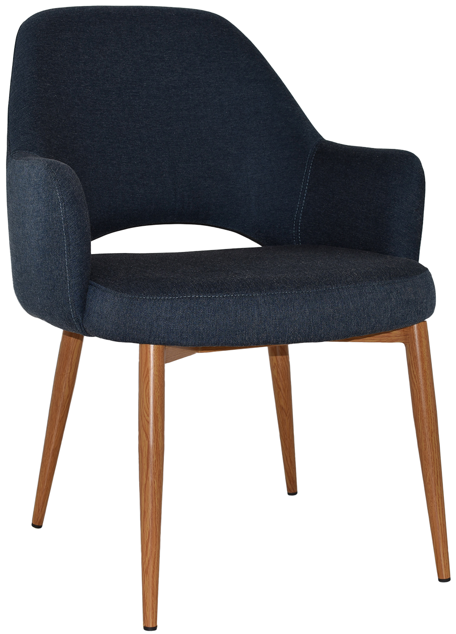 EZ Albury Oak Colour Metal Leg Upholstered Hospitality XL Armchair