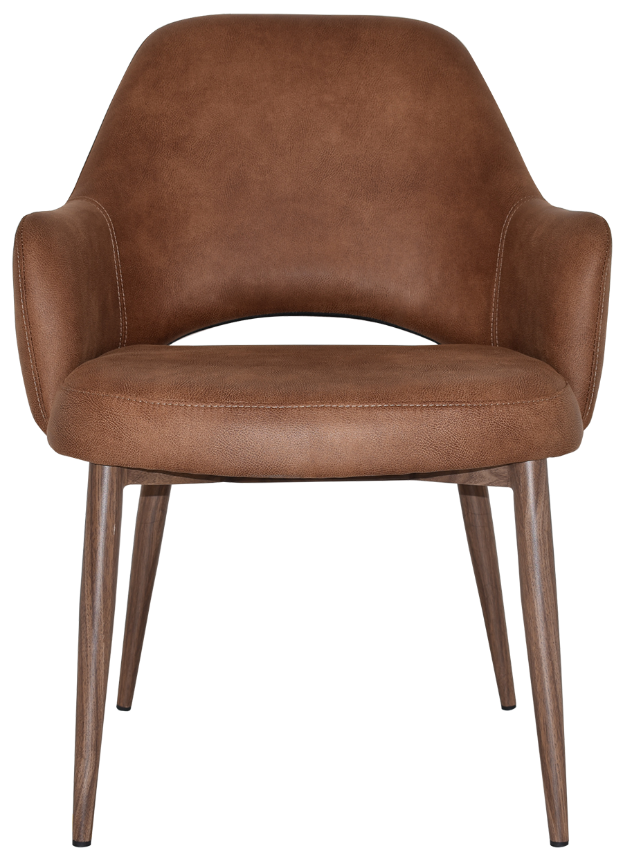 EZ Albury Walnut Colour Metal Leg Upholstered Hospitality XL Armchair