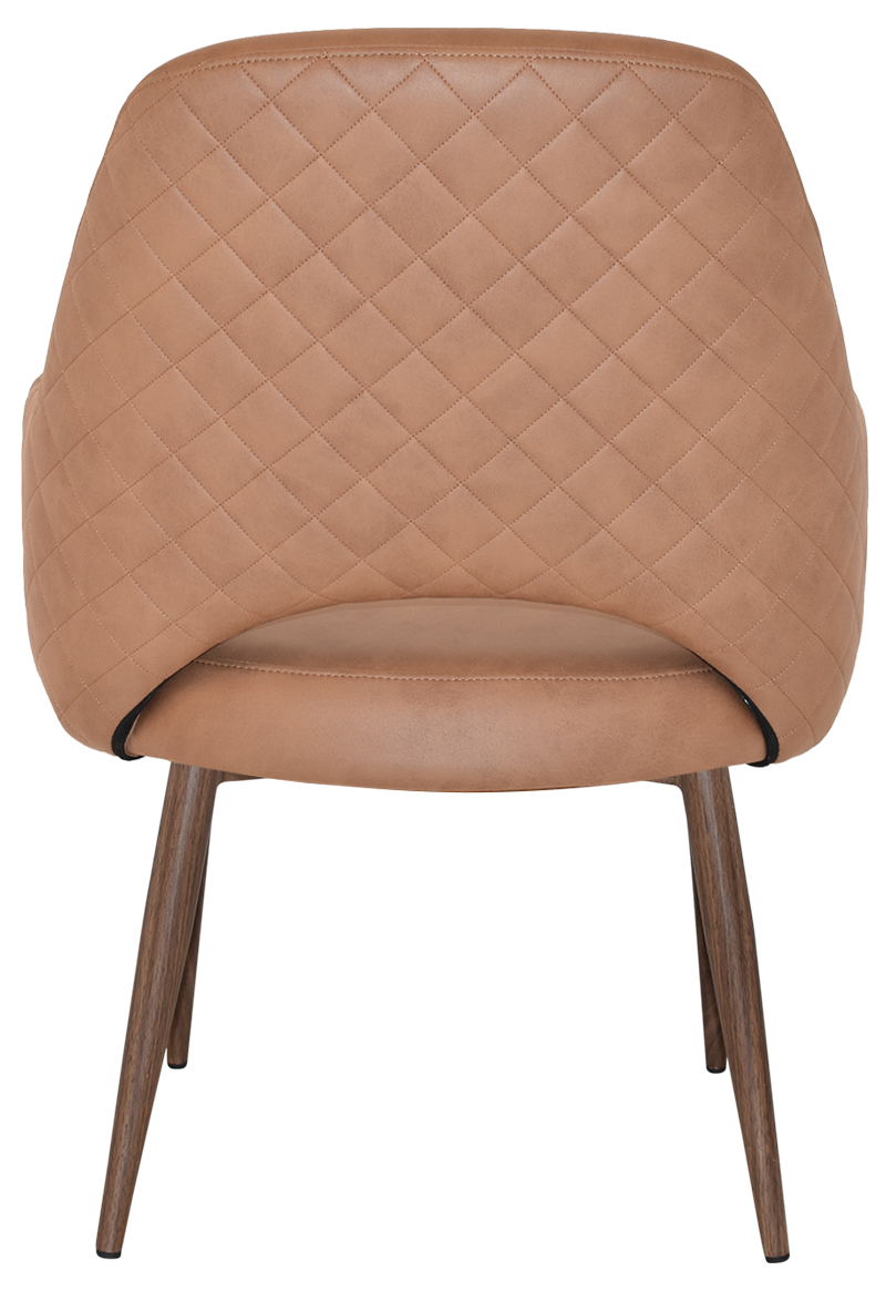 EZ Albury Walnut Colour Metal Leg Upholstered Hospitality XL Armchair