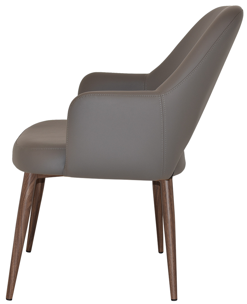 EZ Albury Walnut Colour Metal Leg Upholstered Hospitality XL Armchair