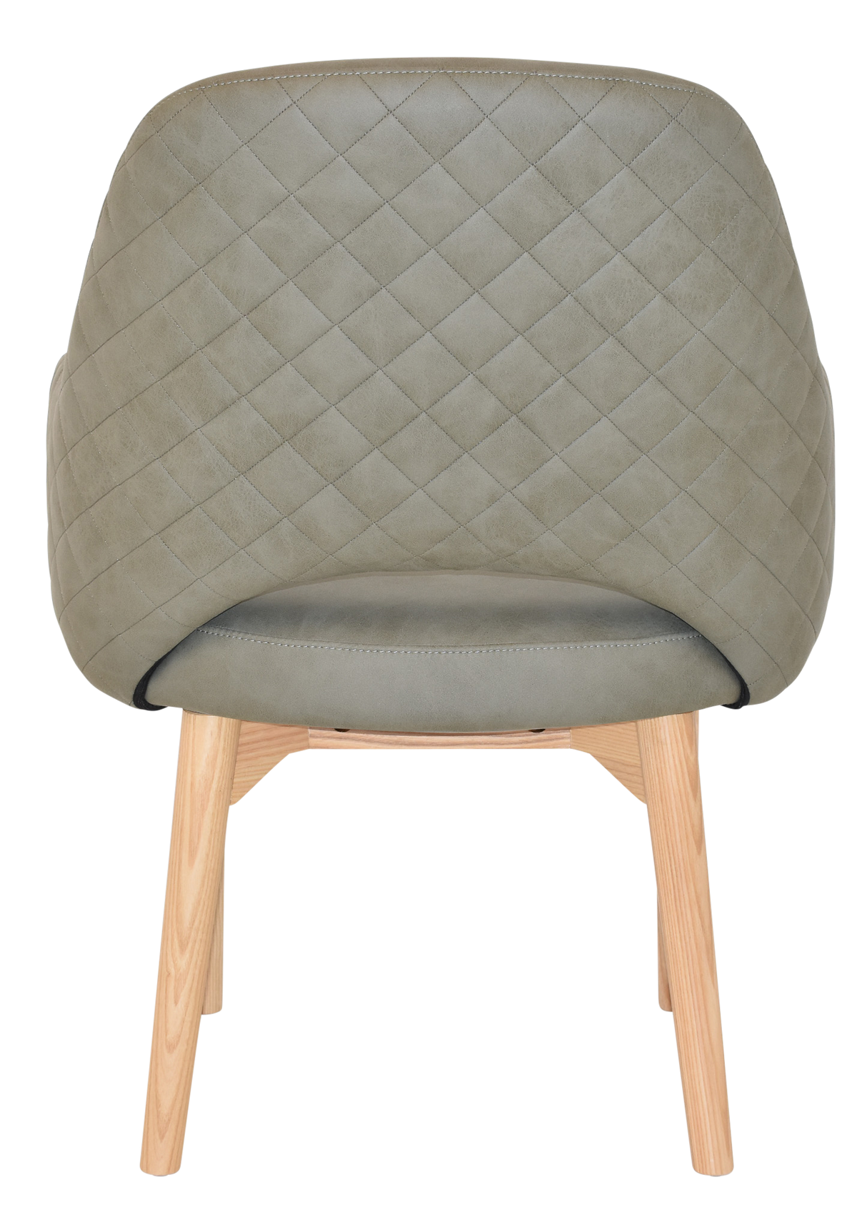 EZ Albury Solid Natural Stained Timber Upholstered Hospitality Dining Armchair - XL