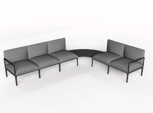 DD Kinetic Floating Curved Coffee Table for Kinetic Breakout Seating