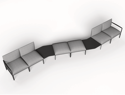 DD Kinetic Floating Shaped Coffee Table for Kinetic Breakout Seating