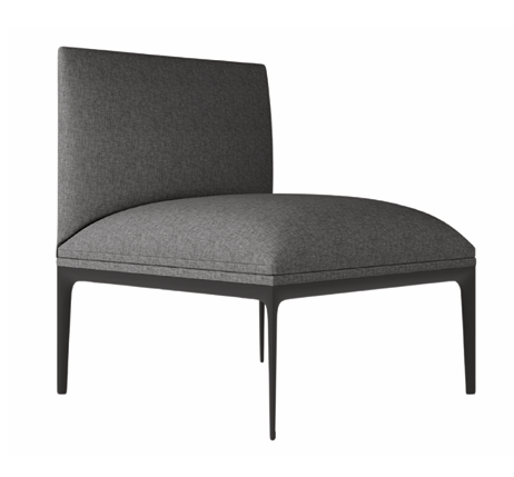 DD Kinetic Fabric Upholstered Ottoman for Breakout Seating