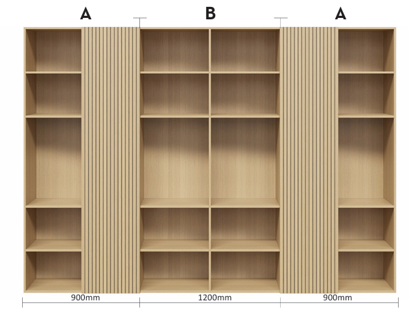 DD Kingston 1 Door Cupboard with Open Shelves