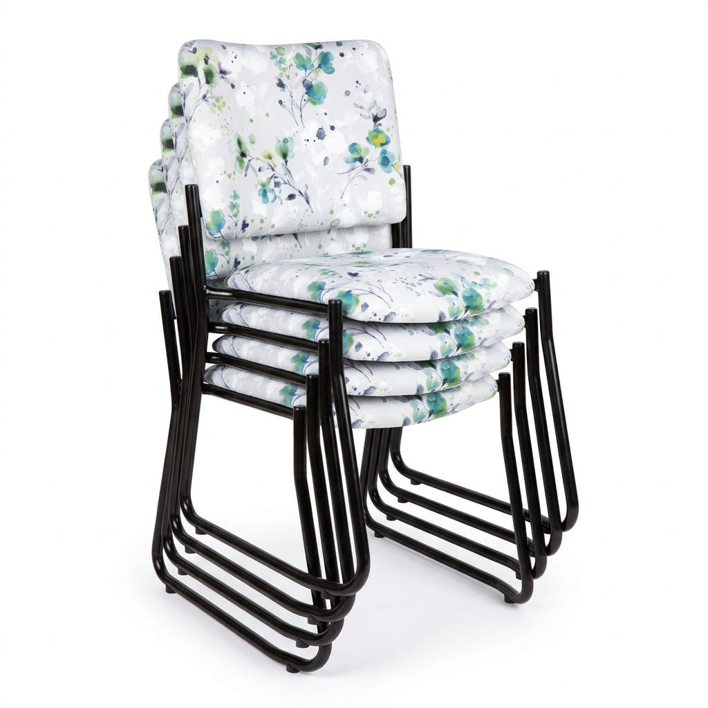 MA Lazer 40 Fabric or Vinyl Upholstered Stackable Sled Base Visitor Chair