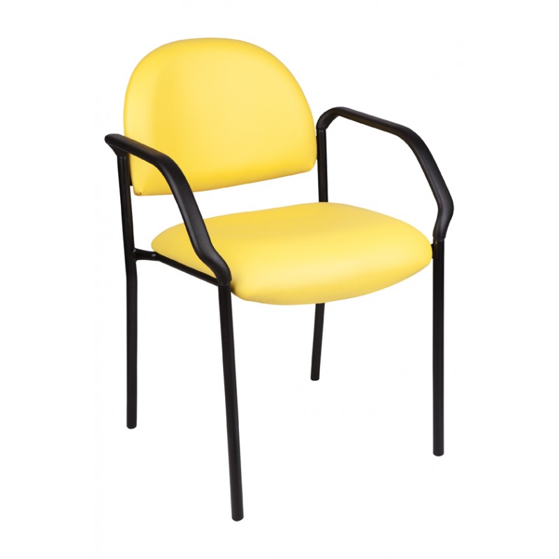 MA Lazer 50 Fabric or Vinyl Upholstered Stackable Drop Arm Visitor Chair