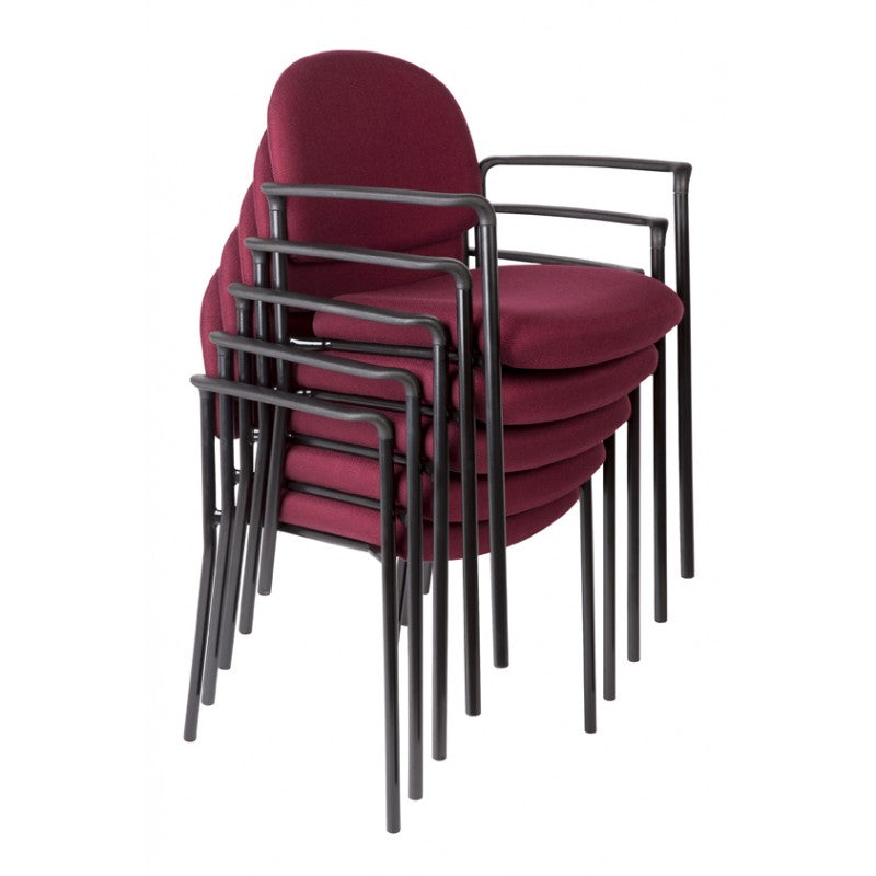 MA Lazer 50 Fabric Upholstered Stackable Straight Arm Visitor Chair