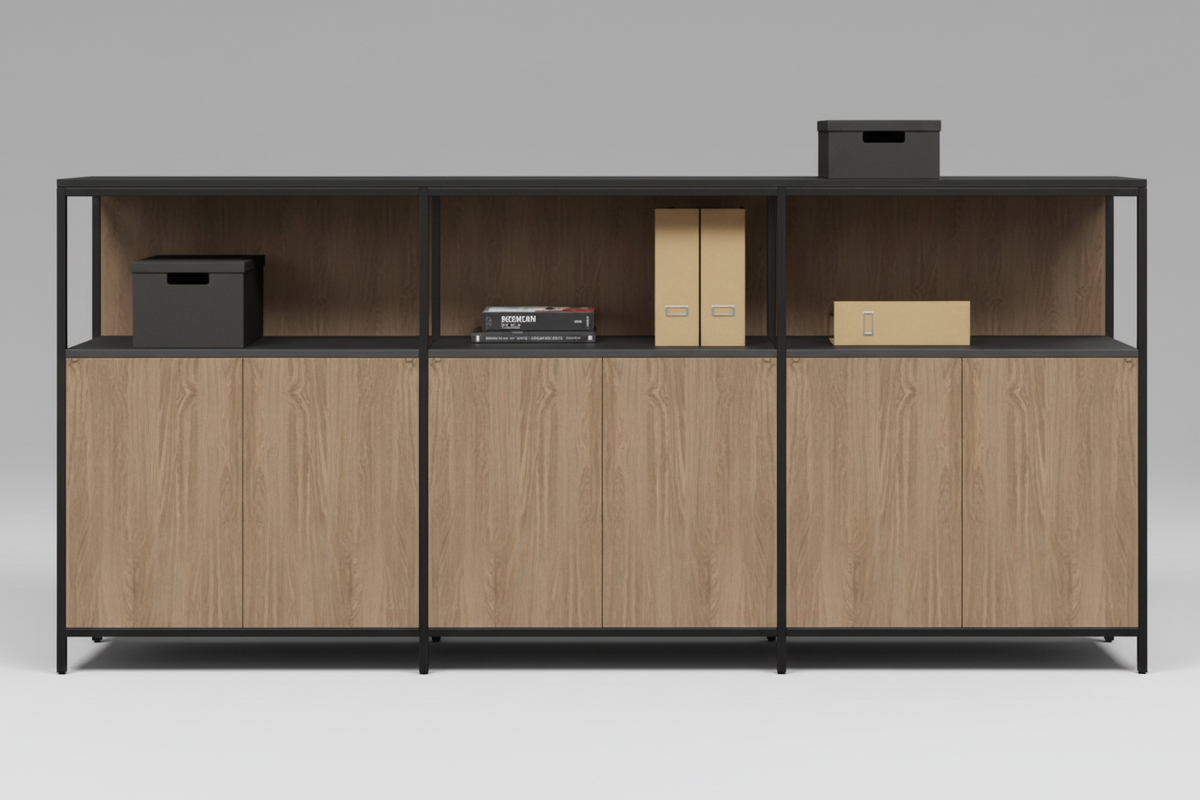 DD Levi Welded Frame Display Credenza Buffet