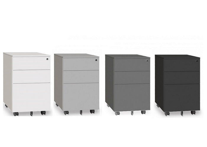 DD Lunar Metal 2 Drawer 1 File Mobile Pedestal