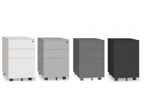 DD Lunar Metal 2 Drawer 1 File Mobile Pedestal