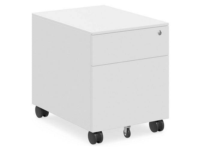 DD Lunar Metal 1 Drawer 1 File Mobile Pedestal