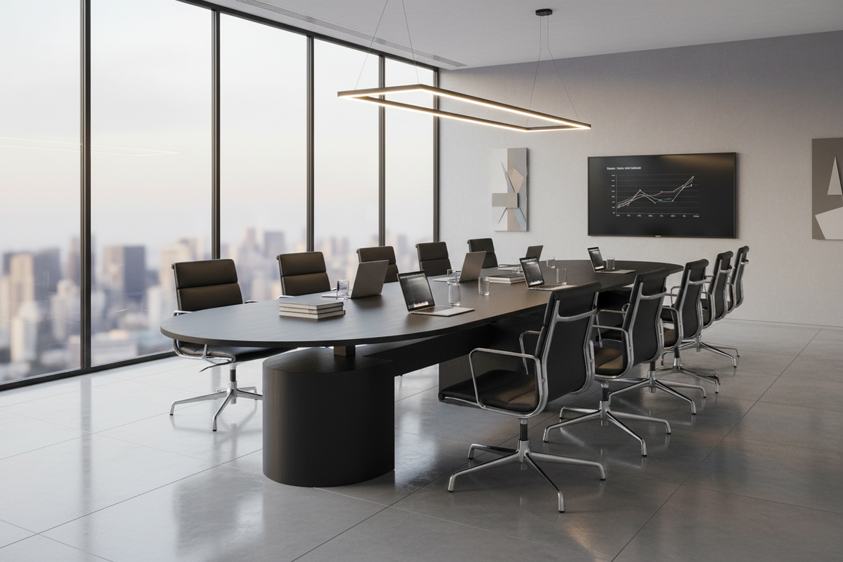 DD Luxor Electric Height adjustable Boardroom Table