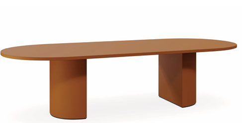 DD Luxor Custom Made D End Boardroom Table