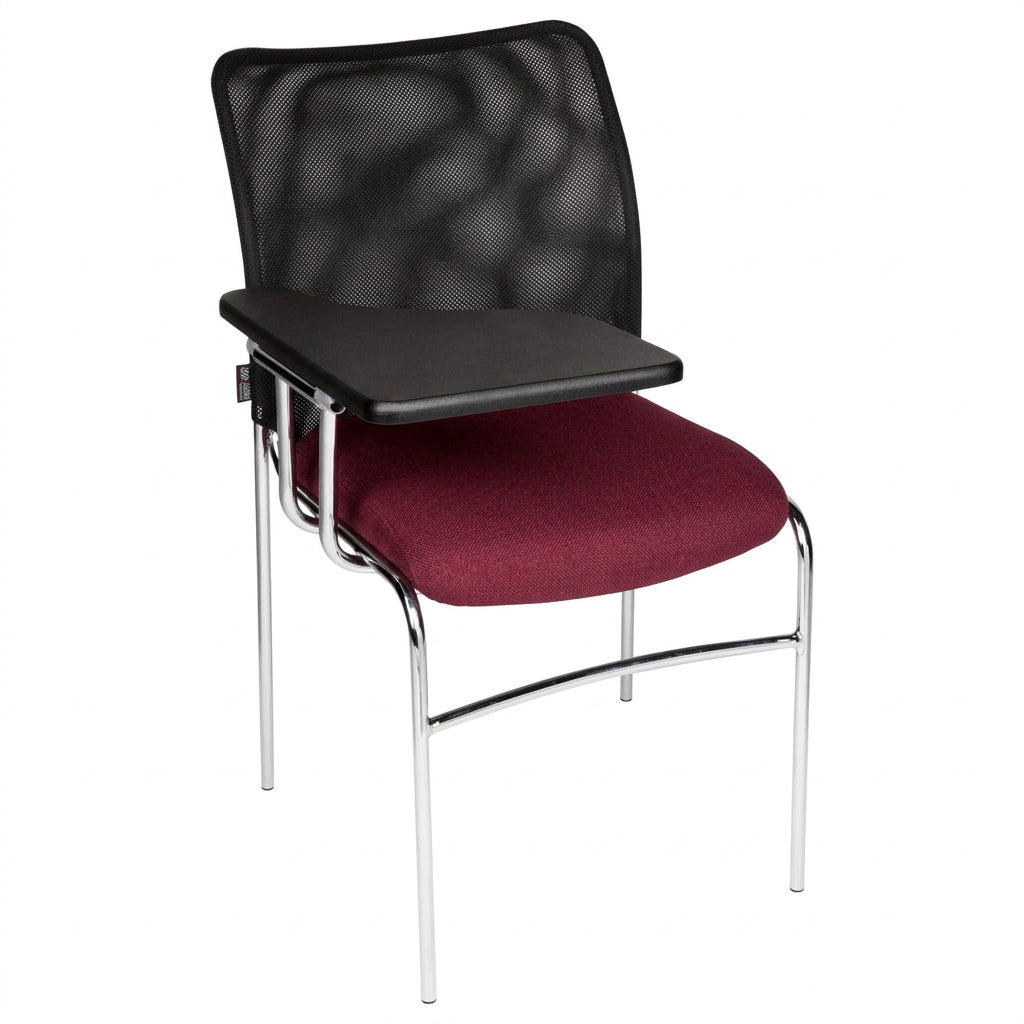 MA Martin Chrome 4 Leg Stackable Meshback Lecture Chair