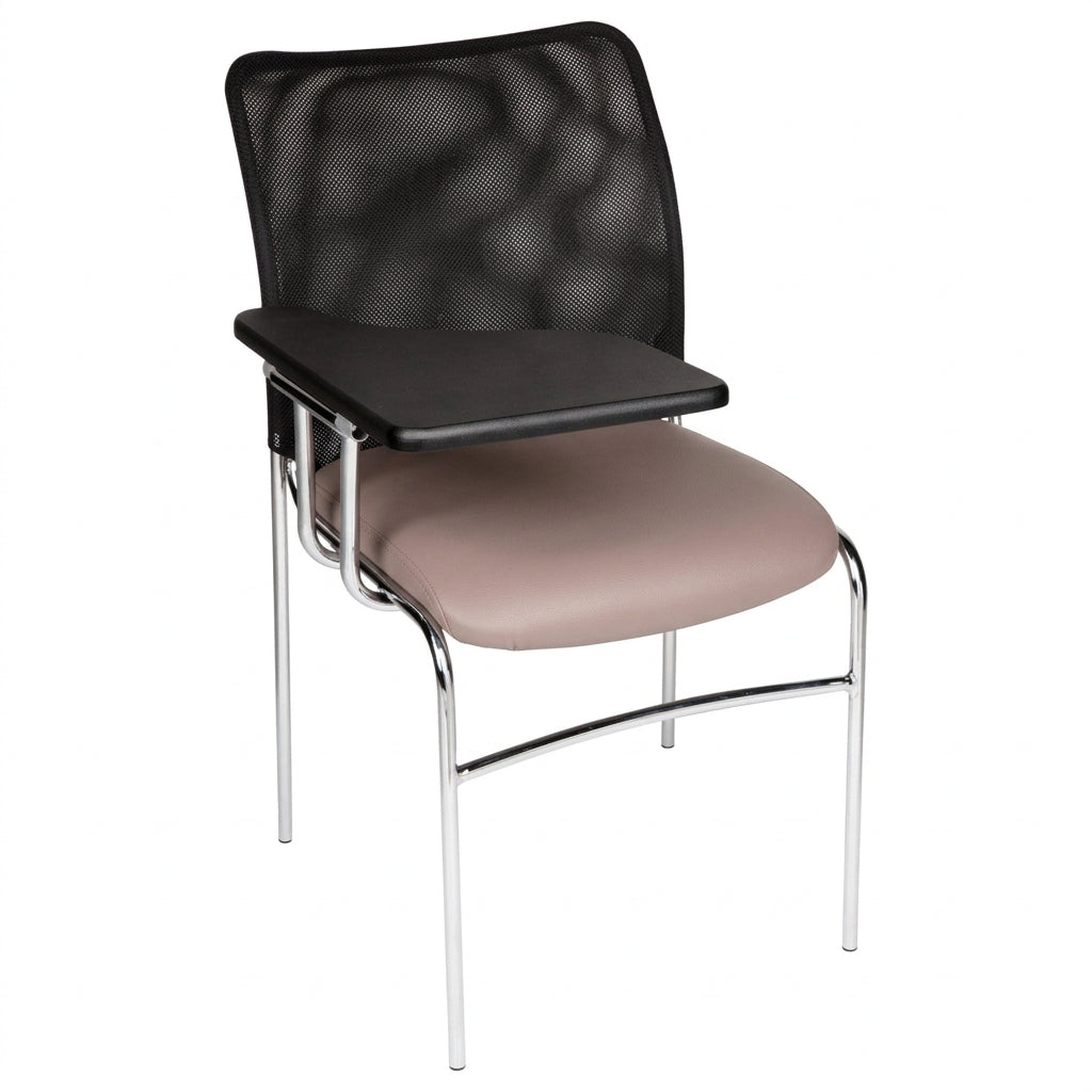 MA Martin Chrome 4 Leg Stackable Meshback Lecture Chair