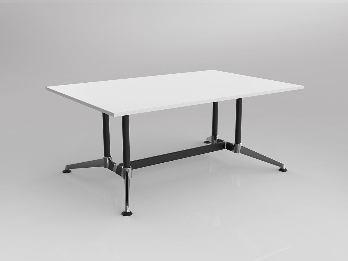 OL Modulus Twin Post Chrome Collar Leg Boardroom Table