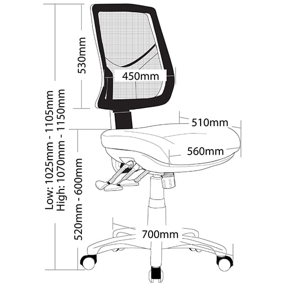 ST Mega High Mesh Back Task Chair