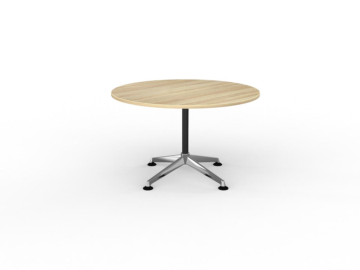 OL Modulus Fixed Leg Round Meeting Table - Oak Top