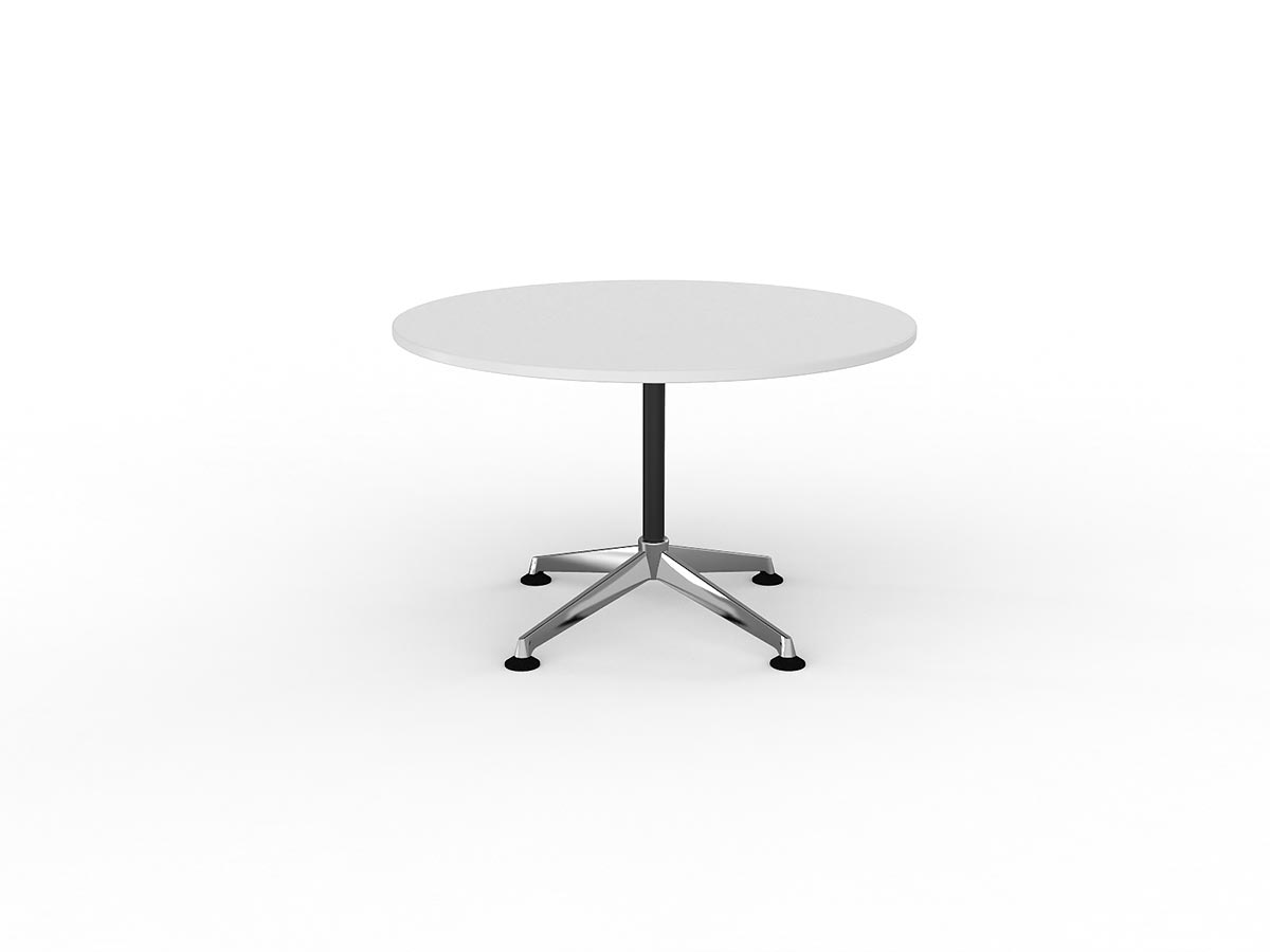 OL Modulus Fixed Leg Round Meeting Table - White Top