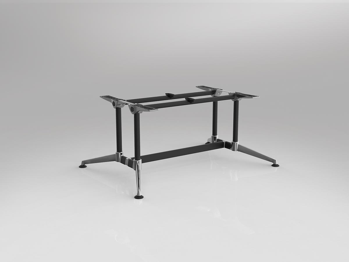 OL Modulus Twin Post Single Span Meeting Table Frame