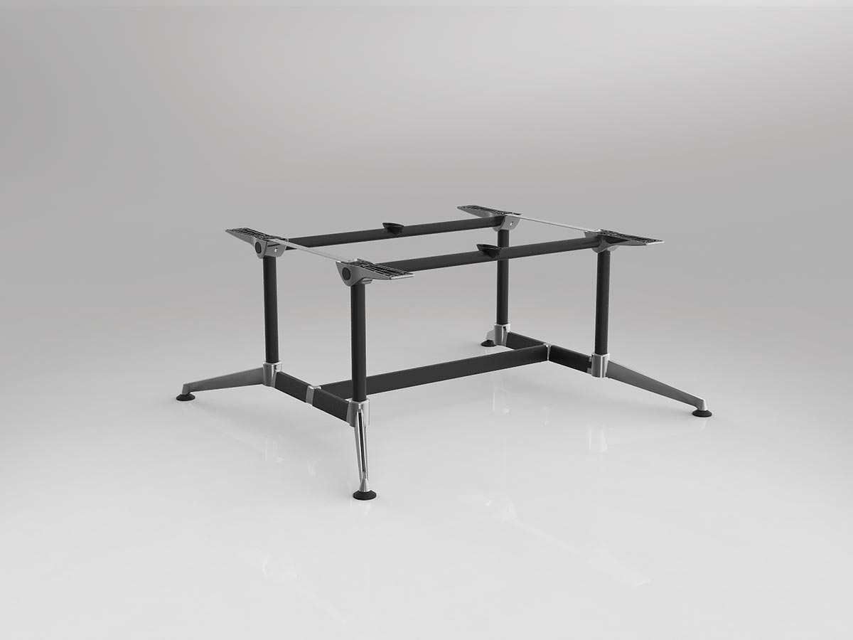 OL Modulus Twin Post Single Span Meeting Table Frame