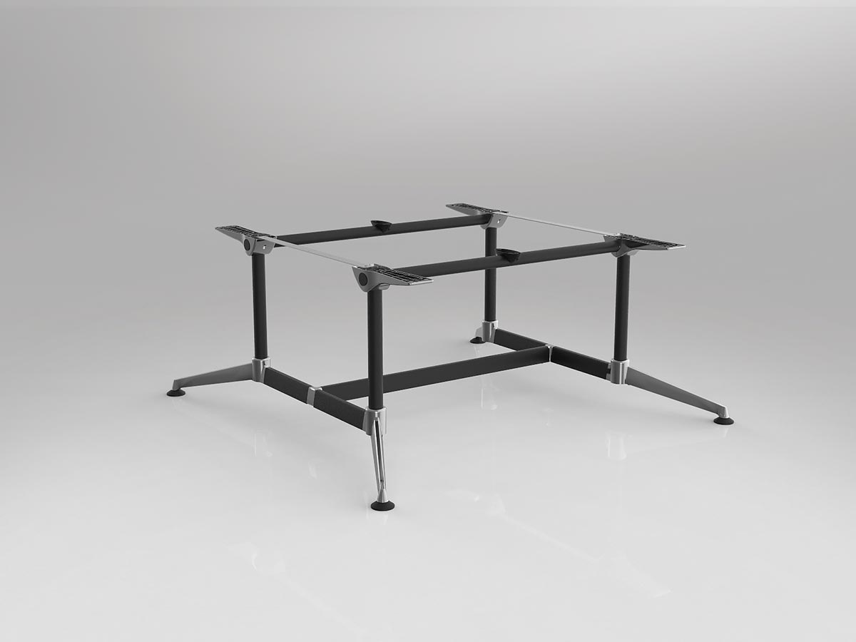 OL Modulus Twin Post Single Span Meeting Table Frame
